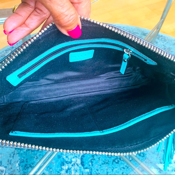 ✨MILLY✨ Pastel Blue Women's Astor Tassel Clutch - Picture 7 of 10